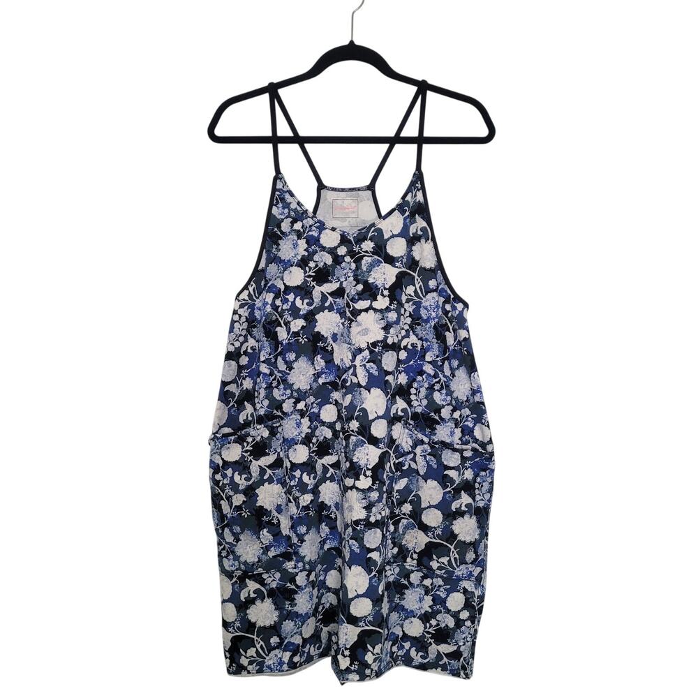 Free People Movement Hot Shot Floral Romper Size S Blue Fairy Grunge Bloomcore